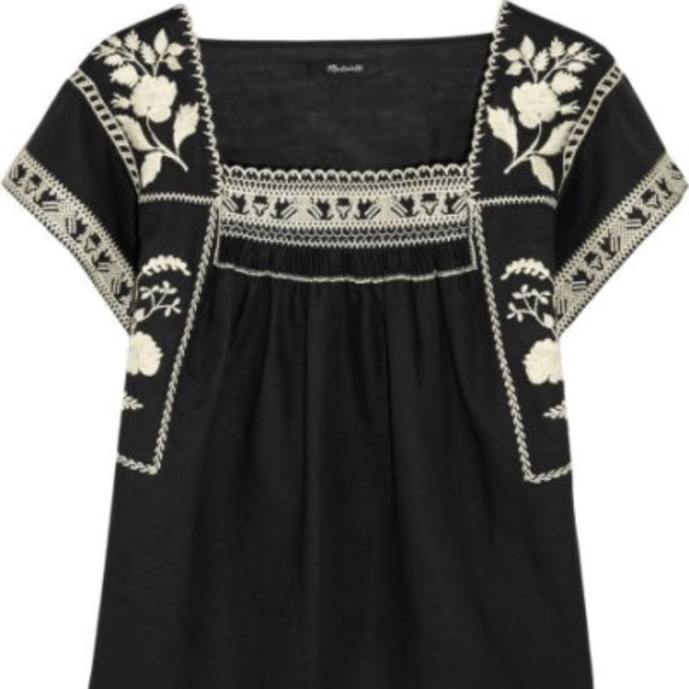 Madewell embroidered blouse